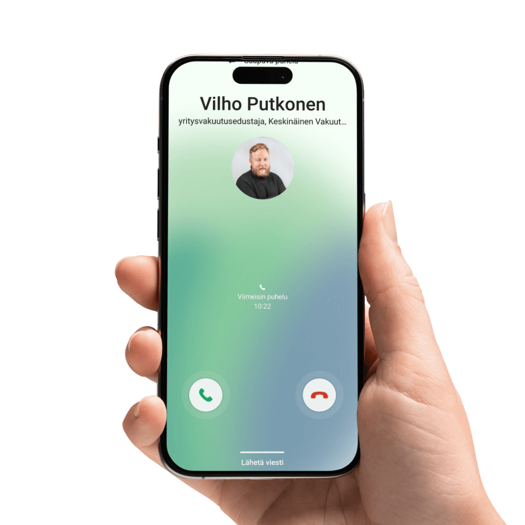 Näkyy nimi kuva ja mistä soittaa